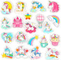 20 PCS Unicorn Thick Gel Clings Unicorn Rainbow Window Gel Clings Decals Stickers for Kids Toddlers and Adults Home Airplane Classroom Nursery Party Supplies Decorations Removable and Reusable