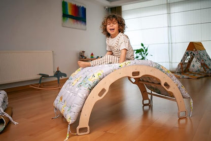 Climbing Arch Cushion Only | Cushion for Toddler Climbing Arch | Montessori Rocker | Toddler Floor Pillow for Kids (Map)