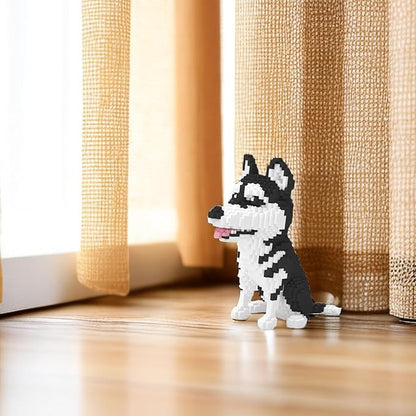 Larcele Dog Micro Building Blocks Animal Mini Building Toy Bricks,6478 Pieces KLJM-02 (Big Husky)