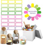 STARLIBOO Removable Freezer Labels,1x2 Inch Color Coding Removable Labels for Food Containers, Removable Label Easy Peel Off, Freezer Label to Write on/Waterproof (8 Colors,360 Pcs)
