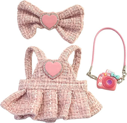 17cm Doll Clothes Set & Outfit Set for 17cm Dolls - Premium Fashion Dresses with Accessories, Luxury Chic Doll Clothing & Style Bundle,Just Clothes (Style-27)