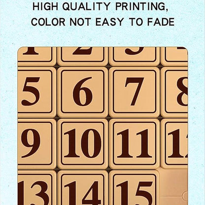 LiangCuber QY Toys Klotski Puzzle ABS Puzzle Magnetic Sliding Block Fun Digital Puzzles Toys for Kids, Prefect Gift for Boys Girls (4x4 Klotski 15-Digit)