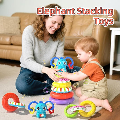 4 in 1 Baby Toys for 6-12 Months, Infant Sensory & Stacking for 1 Year Old, Dinosaur Busy Cube Toys for Babies 6-9-12 Months, Piano Xylophone Musical Travel Toy, Christmas Birthday Gifts for Toddler