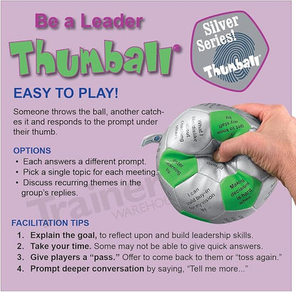 Trainers Warehouse 6" Thumball Collection, 32 Prompts for Conversation, Team Building, Relationship and Training
