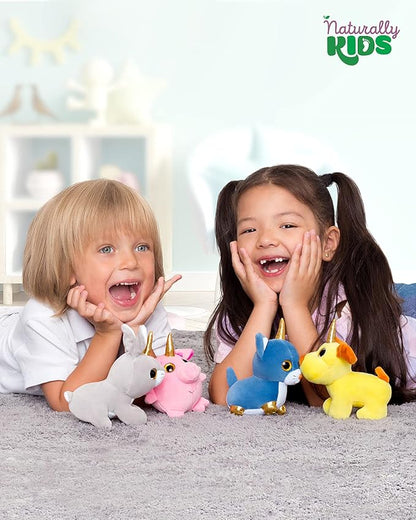 Naturally KIDS Toddler Unicorn Backpack w Plush Unicorn Toys, Gifts for 2-5 Year Old Girls, Toddler Backpack