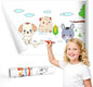 YPLUS Children Drawing Roll, Coloring Paper Roll for Kids, 120 x 11.8 Inch Sticky DIY Painting Drawing Paper Rolls for Toddler, Kids' Gift, Party Activities, Wall Coloring Paper Stickers - Animal