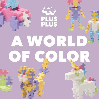 Plus Plus 500 Piece Super Tube, Interlocking Building Block 3D Puzzle Kit, Kids Stem Connecting Toys - Pastel Color Mix