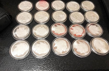 20 Pcs 39mm Acrylic Coin Holder for Silver Dollar, Coin Protector Case for 1oz Silver Britannia, Silver Buffalo's and Silver Somalian African Elephant, Coin Collector Box