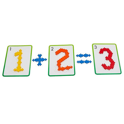 PLUS PLUS - Learn to Build ABC & 123 - 400 Pieces, 40 Flash Cards - Construction Building STEM / STEAM Toy, Interlocking Mini Puzzle Blocks for Kids