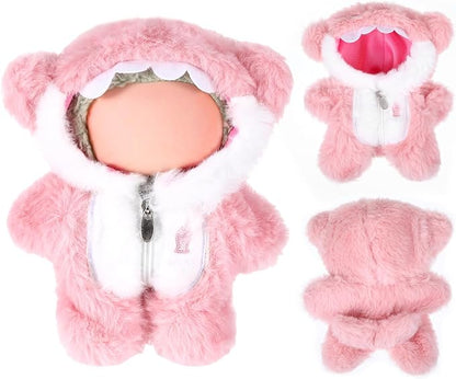 17cm Doll Clothes,Outfits for Clothes Set,Plush Shark Outfit and Clothes Accessories for 6.7 Inches Doll Clothes,Faking Animal Outfit Jumpsuit,Cute Dress Up Clothes Accessories for Dolls