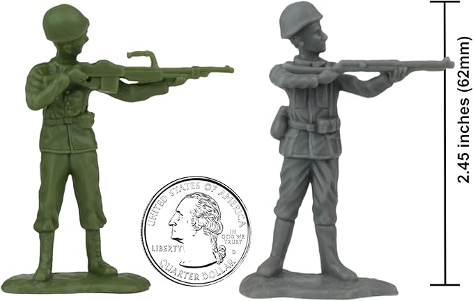 BMC WW2 D-Day Tank Battle - 36pc Plastic Army Men Playset