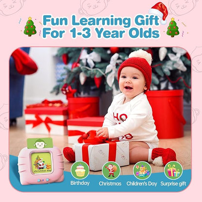 Toddler Girls Toys Talking Flash Cards-296 Sight Words, Educational Toys for 1 2 3 4 Year Old, Speech Therapy&Autism Learning Materials, Toddler Girlt Birthday Gift with Durable Cards