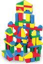 Melissa & Doug Wooden Building Blocks, 100-Piece Set of Sorting & Stacking Toys in 4 Colors and 9 Shapes, Classic Toddler Toys for Girls & Boys Ages 2+ - FSC Certified