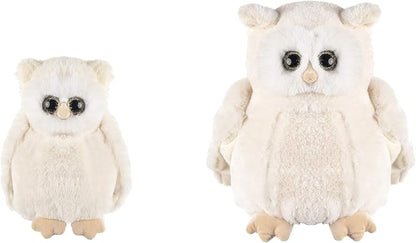 dilly dudu 10inches Snowy owl Stuffed Animal Plush,Plush Toy,Gifts for Kids(White)