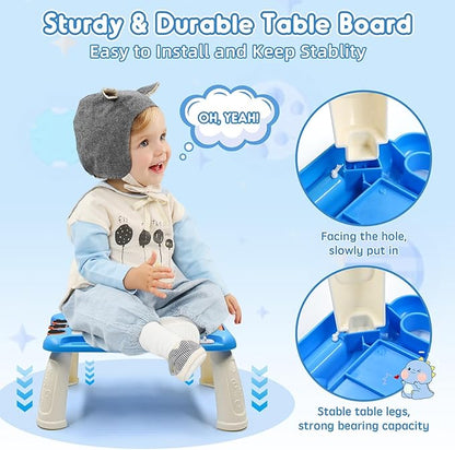 AiTuiTui Magnetic Drawing Board Toddler Toys with Legs for Girls Boys, Color Sketch Writing Scribble Doodle Pad Travel Games, Educational Learning Kids Toys for Toddlers Birthday (Blue)