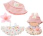 17cm Doll Clothes | Fashion Kawaii Chic Style Set for Dolls | 3-Piece Outfit with Pink Hat, Floral Decor, Pink Floral Print Dress (NO Doll)