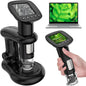 Kids Digital Microscope with 2inch IPS Screen, HD 1080P Handheld Pocket Microscope Science Kit for Children, Comes with 32GB SD Card