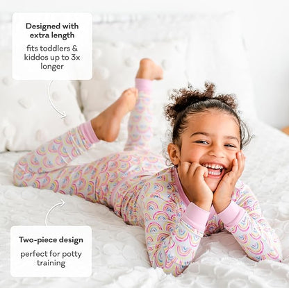 Little Sleepies Two-Piece Pajama Set for Boys & Girls, Soft Viscose from Bamboo Toddler Pajamas for Kids, Family Matching PJs