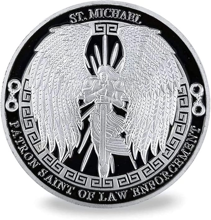 The Archangel Michael Challenge Coin Police Military Hero's Coin (Single Coin)