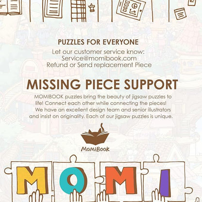 MOMIBOOK 1000 Piece Puzzle for Adults Jigsaw Puzzles of The Wonderful Tree House Expedition, Luminous Painting Image Challenging Hard Impossible Puzzle Unique Funny Party Christmas Birthday Gifts