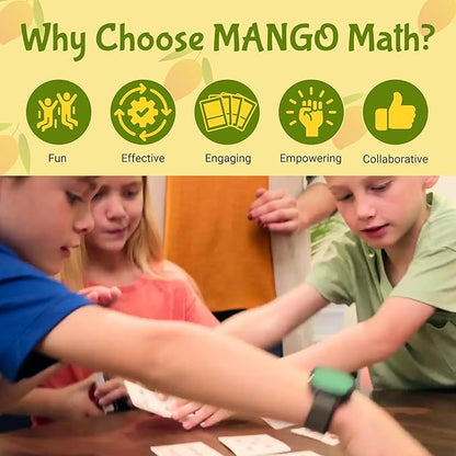 MANGO Math - Playing Cards - Educational Card Game Set of 6 Decks - Fun Learning Cards for Kids - Classroom Activities - Homeschool Activities - Elementary School Teaching Materials