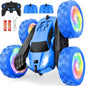 Remote Control Car, Outdoor Toys RC Cars for Kids Ages 6-12, 4WD Double Sided Stunt Vehicle with Upgraded USB-C Modular Batteries, 5 6 7 8 9 10+ Year Old Boy Birthday Blue