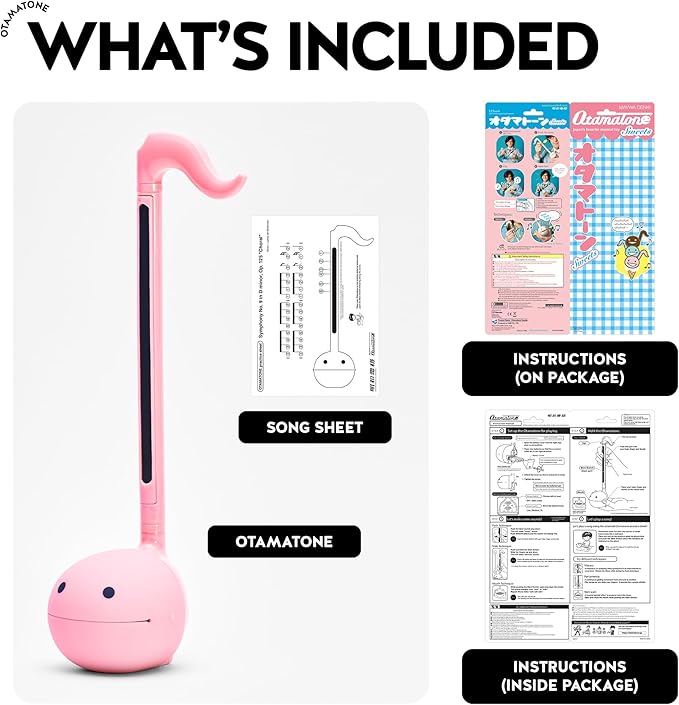 Otamatone Japanese Electronic Musical Instrument Portable Music Synthesizer from Japan by Maywa Denki Studio Award Winning, Educational Fun Gift for Children, Teens & Adults - Mint, Strawberry Set