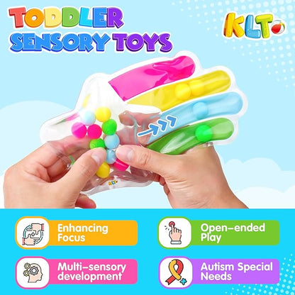 2 PCS Color Sorting Sensory Toys for Toddlers: Quiet Calm Down Corner Supplies for Kids - Fine Motor Matching Game for Preschool Learning Activities - Classroom Autism Sensory Products for Kids 3+