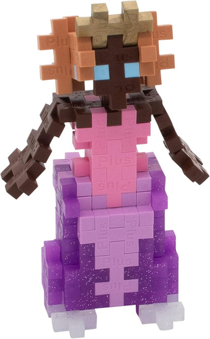 Plus Plus 3D Figure Building Block Set, Fun Stem Toys for Kids, 70 Interlocking Pieces - Princess Mini Maker Tube