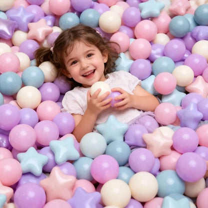 GOGOSO Ball Pit Balls for Toddlers Phthalate-Free BPA-Free Non-Toxic Crush Proof Soft Plastic Play Balls Baby Kids Shape Tent Pool Playhouse Playpen Party Decor, Pink+Purple+Blue,200PCS