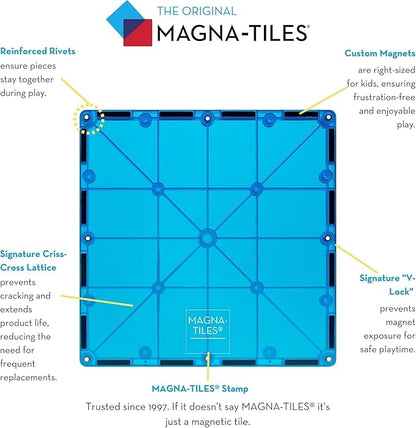 MAGNA-TILES Classic 100-Piece Magnetic Construction Set, The ORIGINAL Magnetic Building Brand