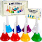MINIARTIS Hand Bells for Kids | Educational Music Toys for Toddlers 8 Notes Colorful Handbells Set | Kids Musical Instrument with 15 Songbook | Great Birthday Gift for Children