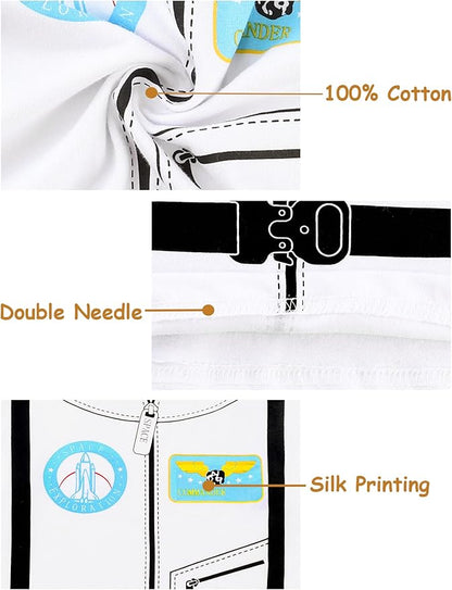 A&J DESIGN Pure Cotton Printed Pjs for 2-14 Years Kids, 2-Piece Long-Sleeved Pajamas Set