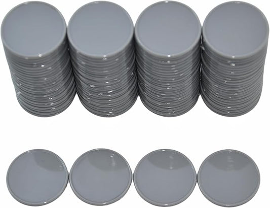 Smartdealspro Set of 100 1 Inch Opaque Plastic Learning Counters Mini Poker Chips Game Tokens with Storage Box (Dark Grey)