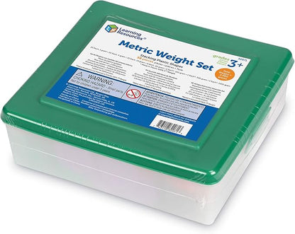 Learning Resources Metric Weight Set, Set of 58 Weights, 1g, 5g, 10g, 20g, 100g, 500g, 1000g
