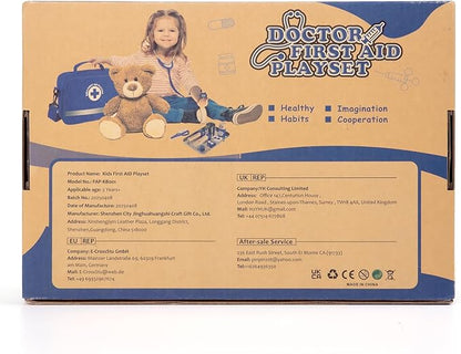 Doctor Kit for Kids, 35 Pcs Kids Doctor Kit for Toddlers 3-5 with Medical Storage Bag & Real Stethoscope, Pretend Play Doctor Set for Fun Role Playing Game (888)