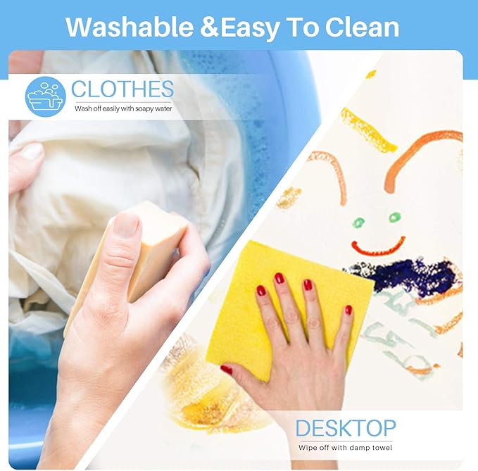 Washable Tempera Paint Sticks | Non-Toxic, Quick Drying & No Mess Paint Sticks for Kids, Best Art Birthday Gifts for Kids (12 Colors)