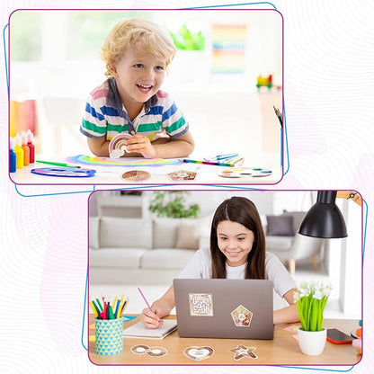 Libima 72 Pieces Anxiety Sensory Stickers Textured Stickers Fidget Mindfulness Sticker School Counselor Supplies Adult Sensory Items Anxiety Relief, 9 Styles(Boho Color)