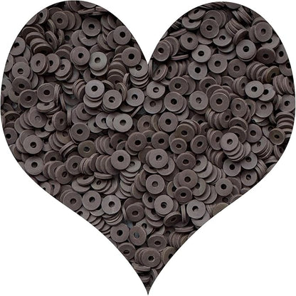 3000Pcs Clay Beads Flat Round Polymer Bead Vinyl Heishi Beads Flat Round Polymer Bead for Jewelry Making Necklace Bracelet (27-Maroon)