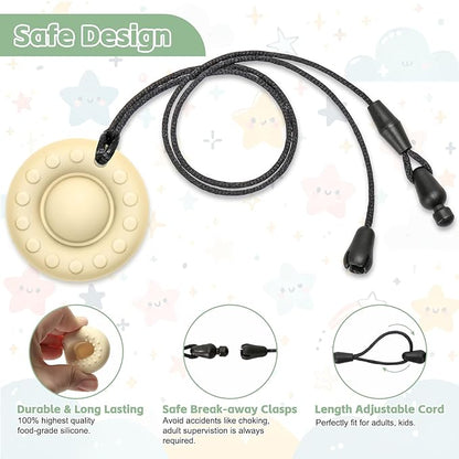 Chewy Sensory Toys for Autism, Silicone Chew Teether for Kids with ADHD, SPD, Chewing, Oral Motor Therapy Sensory Toys