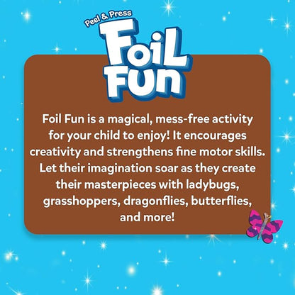 Skillmatics Foil Fun - Bugs & Butterflies, No Mess Art for Kids, Craft Kits & Supplies, DIY Creative Activity, Travel Toys, Gifts for Boys & Girls Ages 4, 5, 6, 7, 8, 9