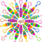 bairimeng 24 PCS Sensory Slug Toys, Articulated Stretch caterpillar toy, Anxiety Relief fidget Slug toy, Novelty Party Favors for Kids.