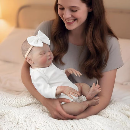 Reborn Baby Dolls - 20 Inch Lifelike Newborn Baby Doll, Realistic Baby Doll with Advanced Painted Veins, Look Real Sleeping Girl Baby with Soft Cloth Body for Kid Age 3+ Laura