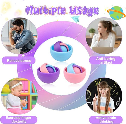 Fidget Toys Adults, Sensory Toys for Kids, Gift for Boys Girls Teens Halloween New Year Party Favors, ADHD Autism Stress Relief Finger Toy