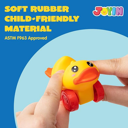 JOYIN Animal Cars, Soft Rubber Car Set Toy, Baby Mini Vehicles, Bath Toy Car for Boys and Girls,Summer Beach and Pool Activity Gift, Party Favors for Kids, Easter Basket Stuffers