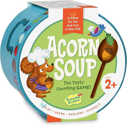 Peaceable Kingdom Acorn Soup Game - Educational Games for Toddlers, Includes Instructions and Parent Guide - 2 Year Old and Up