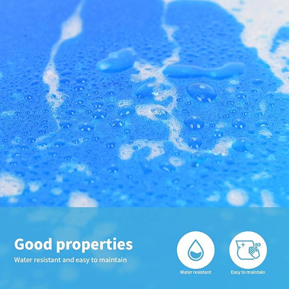 Art3d 1-Pack Fancy Floor Tile for Kids Room Liquid Encased Floor Tile, 11.8" x 11.8" Blue