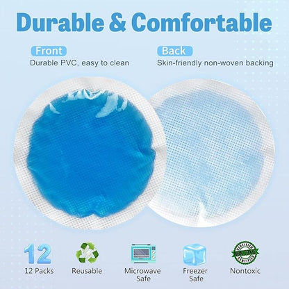 Tutmyrea Reusable Ice Packs for Injuries - 36 Soft Small Cold Compresses for Kids, Pain Relief, Eyes, Wisdom Teeth, Face, Breast, Allergies, Small Wounds