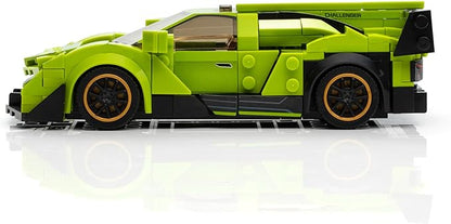 Block Builder Lambo Racing Car Building Block Set (348 Pieces). Racing Car Building Blocks for Kids and Adults
