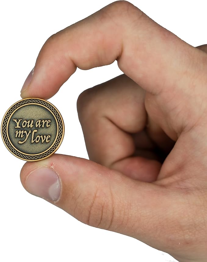Bulk Set of 10 Romantic Love Expression Coins, You are My Love, with You Forever Won't Be Long Enough, Anniversary Pocket Tokens for Date Night, Love Gift for Men & Women, from Him or Her